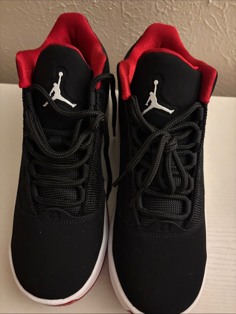 Nike Black, Red & White Jordan Low-Top Sneakers